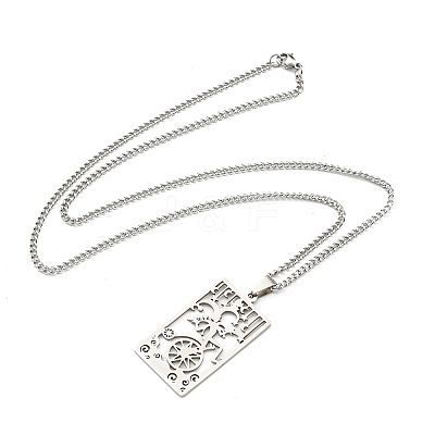 Non-Tarnish 304 Stainless Steel Pendant Necklaces LS-NJEW-L118-02P-04-1