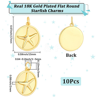 10Pcs Brass Pendants KK-BBC0027-97-1
