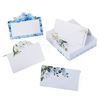 80 Sheets 4 Styles Rectangle Paper Table Place Cards AJEW-TA0003-61-1