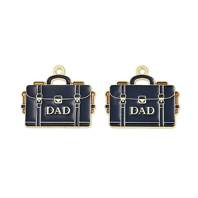 Father's Day Alloy Enamel Pendants ENAM-V001-03B-G-1
