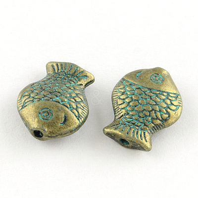 Fish Zinc Alloy Beads PALLOY-R065-194-LF-1