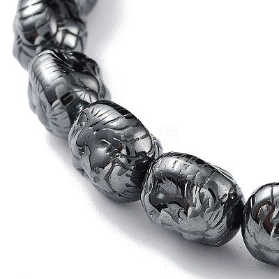 Non-Magnetic Synthetic Hematite Beaded Stretch Bracelets BJEW-H589-01I-1