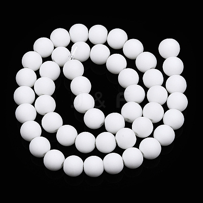 Opaque Glass Beads Strands GLAA-T032-P8mm-MD02-1