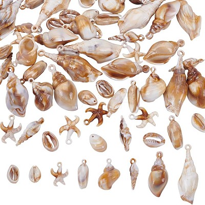 64Pcs 8 Styles Acrylic Pendants OACR-PH0004-45-1
