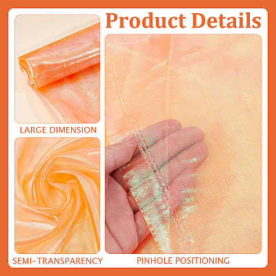 1Pc Polyester Laser Fabric AJEW-GF0014-48A-1