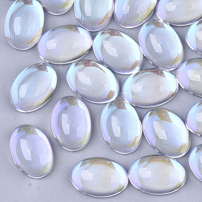 Transparent Glass Cabochons X-EGLA-N004-02B-01-1