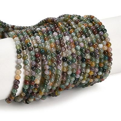 Natural Indian Agate Bead Strands X-G-A130-3mm-K12-1