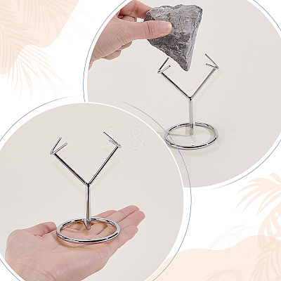 Alloy Mineral Stone Display Holder ODIS-WH0030-239P-1
