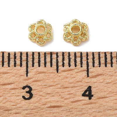 Brass Bead Caps KK-C260-08G-1