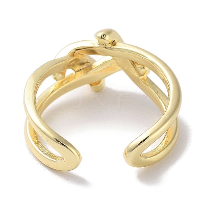 Brass Cuff Rings RJEW-G310-07G-1