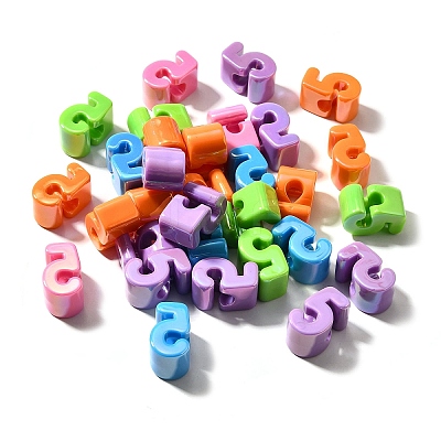 UV Plating Opaque Acrylic Beads SACR-Z007-02F-1