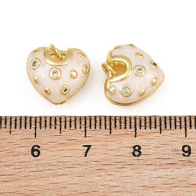 Brass Micro Pave Clear Cubic Zirconia Charms CU-CBAA571-12G-1