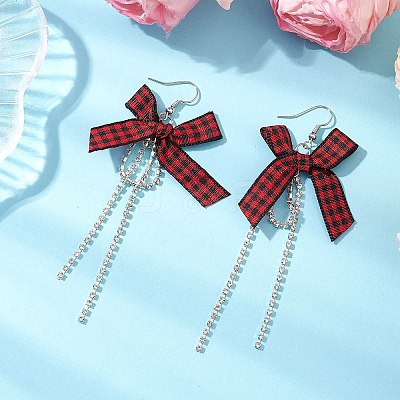 Polyester Dangle Earrings EJEW-JE06222-1
