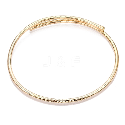 Iron Round Snake Chains Choker Necklaces NJEW-T016-01G-1