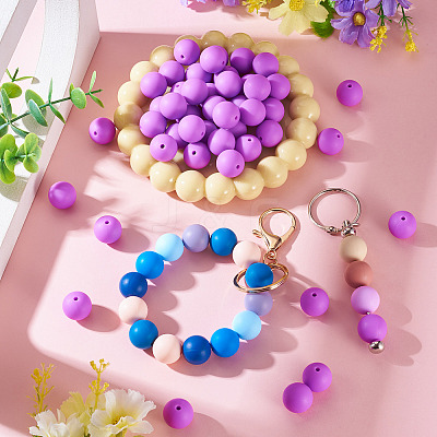 50Pcs Food Grade Eco-Friendly Silicone Beads SIL-TADJ0001-03B-1