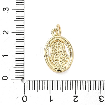 Brass Micro Pave Cubic Zirconia Pendants KK-K368-02A-G-1