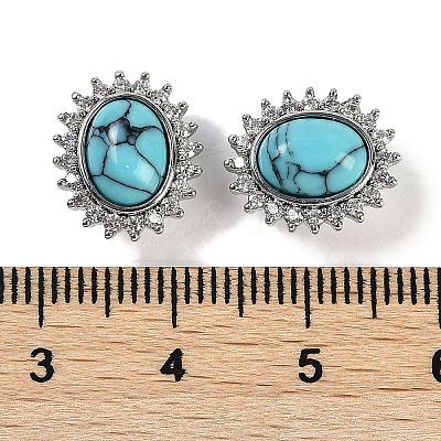 Synthetic Turquoise Sew on Rhinestone KK-P283-02B-P-1