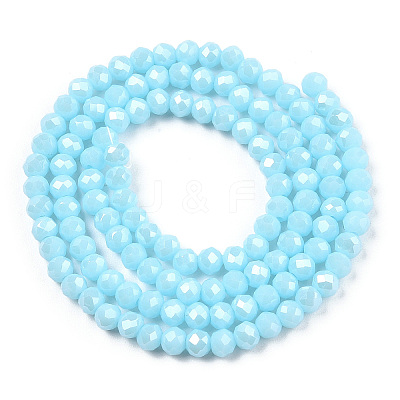 Electroplate Glass Beads Strands EGLA-A044-P2mm-A06-1