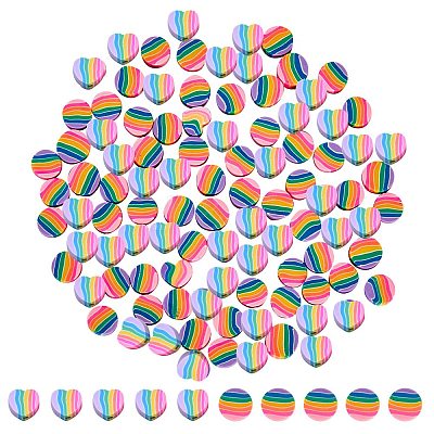 200Pcs 2 Style Handmade Polymer Clay Beads CLAY-SC0001-56-1