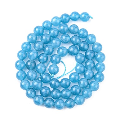 Natural White Jade Beads Strands G-G051-R1-6mm-1
