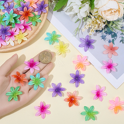 60Pcs Opaque Acrylic Beads OACR-SC0002-81-1