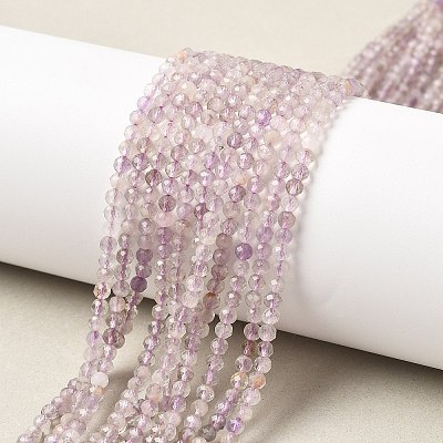 Faceted Natural Amethyst Beads Strands G-RM241221-B42-1
