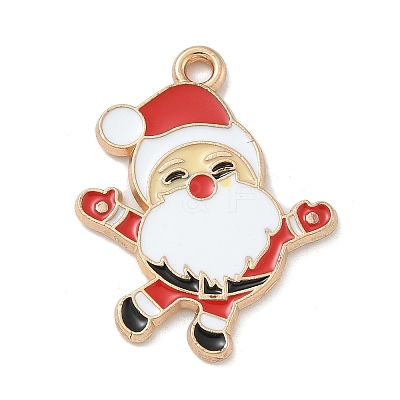 Christmas Alloy Enamel Pendants ENAM-K074-01G-09-1