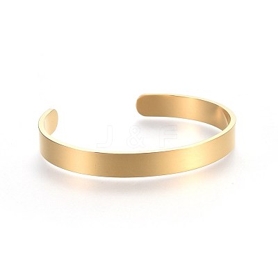 304 Stainless Steel Blank Cuff Bangles BJEW-E361-11G-1