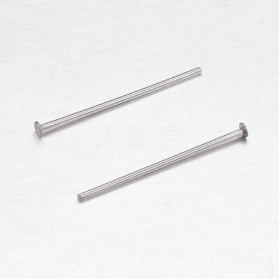 Tarnish Resistant 304 Stainless Steel Flat Head Pins STAS-F117-58P-1.5x20-1