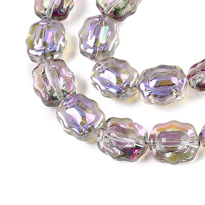 Electroplate Glass Beads Strands EGLA-T021-05E-1