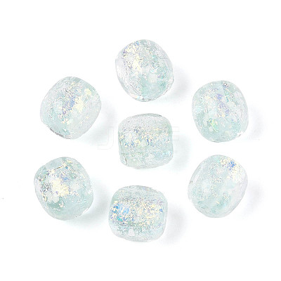 Handmade Foil Lampwork Beads Strands FOIL-T008-01F-1