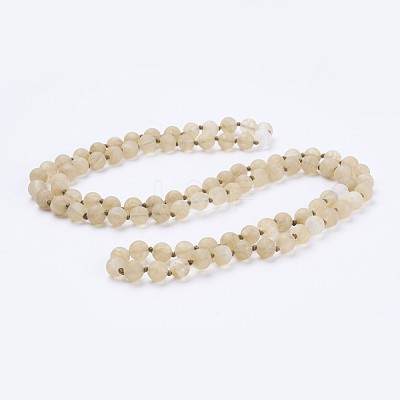 Watermelon Stone Glass Beaded Necklaces NJEW-P202-36-B04-1