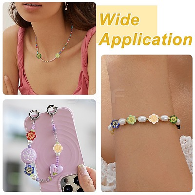 70Pcs 7 Colors Transparent Glass Beads GLAA-CJ0002-92-1