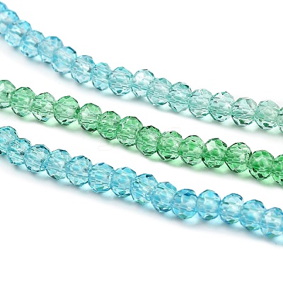 Transparent Painted Glass Beads Strands X1-DGLA-A034-T1mm-A17-1