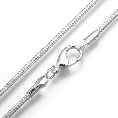 Brass Round Snake Chain Necklaces NJEW-BB10864-20-1