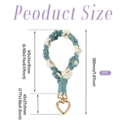Cotton Braided Flower Pendant Decorations AJEW-TAC0030-032G-10-1