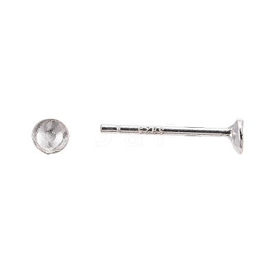 925 Sterling Silver Ear Stud Findings STER-K167-043A-S-1