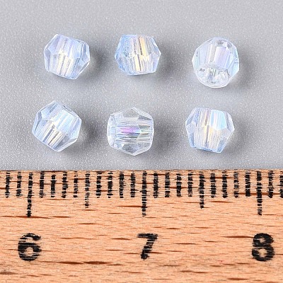Transparent Spray Painted Glass Beads X1-EGLA-N018-4mm-05-1