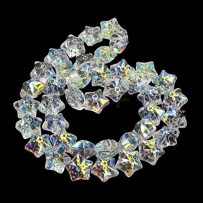 Electroplate Baking Paint Glass Beads Strands EGLA-K061-12A-1