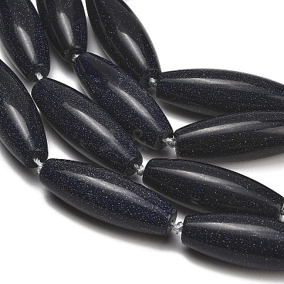 Synthetic Blue Goldstone Beads Strands G-L654-G21-01A-1