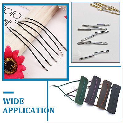 300Pcs 2 Styles Iron Folding Crimp Ends FIND-ME0002-97-1
