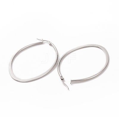 Tarnish Resistant 304 Stainless Steel Hoop Earring EJEW-P066-42P-1