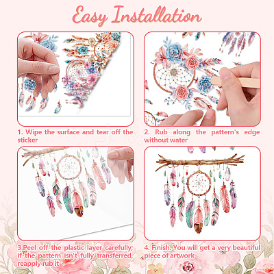 4 Sheets 4 Styles Retro Theme PVC Waterproof Decorative Stickers DIY-WH0489-006-1