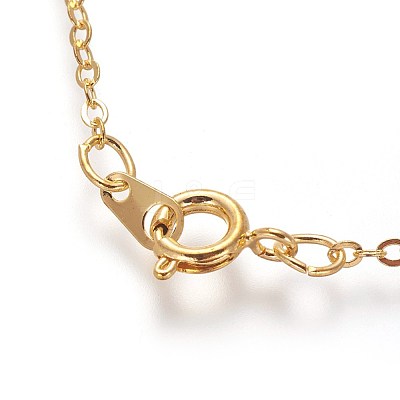 Brass Cable Chain Necklaces SW028-G-NF-1