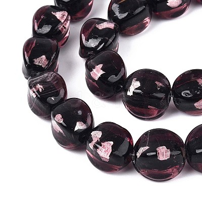 Handmade Silver Foil Lampwork Beads FOIL-T024-12A-1