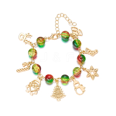 Christmas Alloy Beads Charm Bracelets FS-WGF0FCC-02-1
