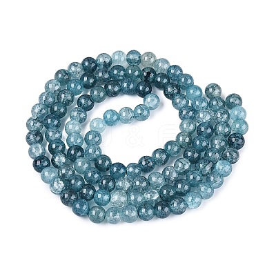 Baking Paint Crackle Glass Beads Strands GLAA-Q106-03A-19-1