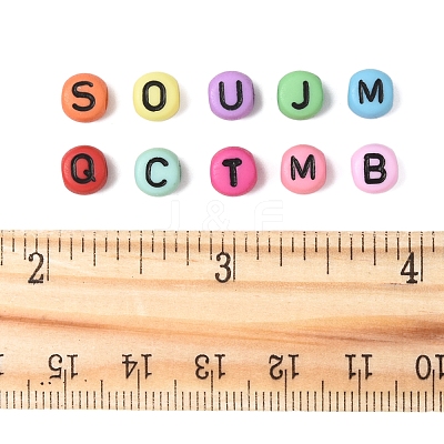 450Pcs 10 Styles Opaque Acrylic Beads OACR-FS0004-02-1