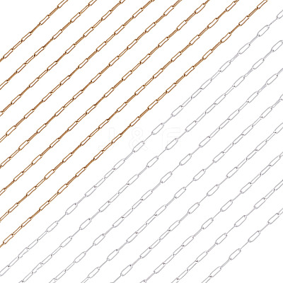10M 2 Colors Ion Plating(IP) 304 Stainless Steel Chains CHS-TA0001-59-1
