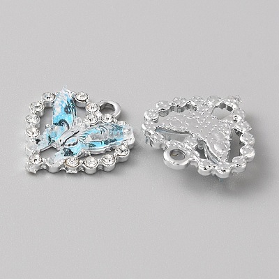 Platinum Alloy Rhinestone Pendants FIND-TAC0008-69P-01-1